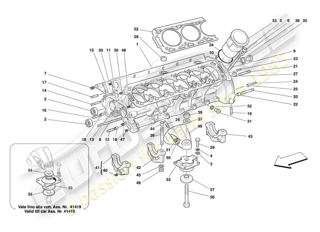 Ferrari 456 M GT/M GTA BASAMENTO Diagramma delle parti