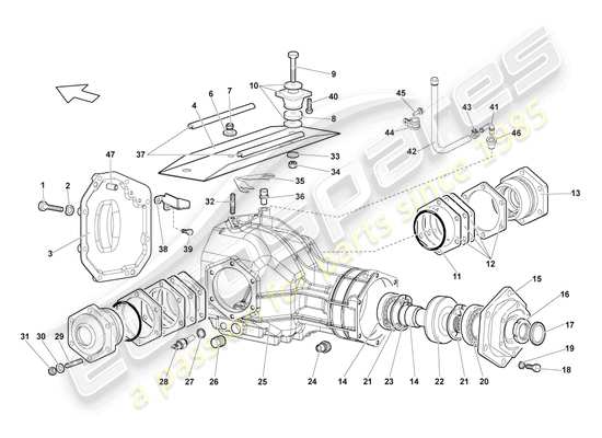 a part diagram from the Lamborghini LP640 Roadster (2010) parts catalogue