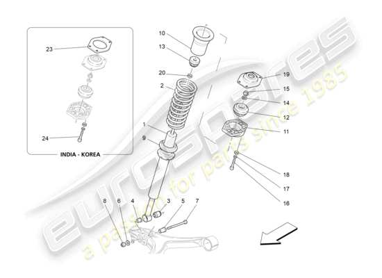 a part diagram from the Maserati Granturismo MC Stradale (2013) parts catalogue