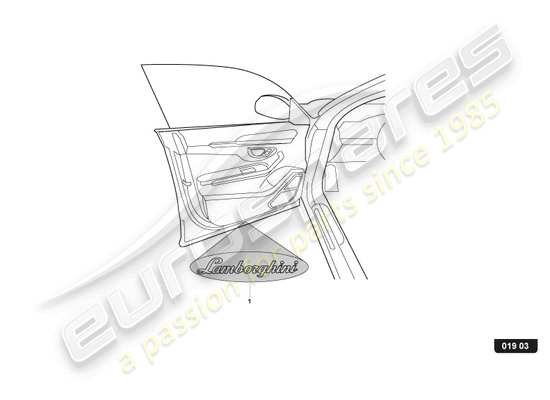 a part diagram from the Lamborghini Urus Performante (Accessories) parts catalogue