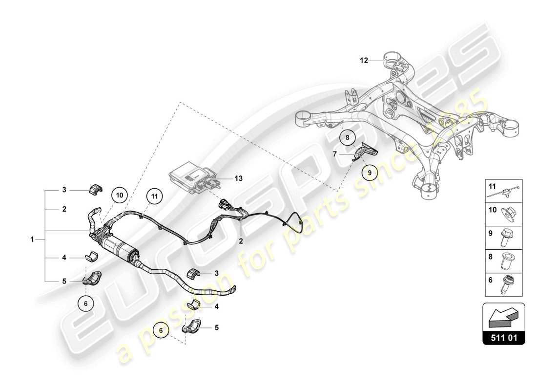Schema delle parti Lamborghini Urus (2020) CENTRALINA PER STABILIZZATORI