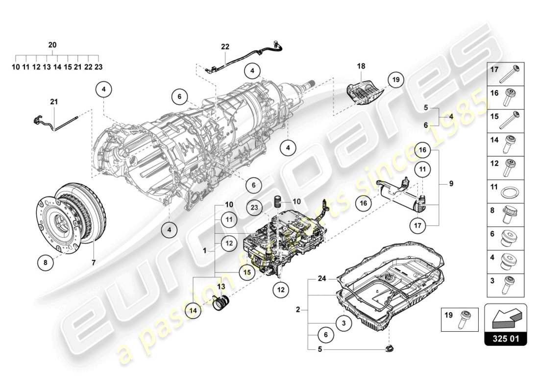 Lamborghini Urus (2019) MECCATRONICA CON SOFTWARE Diagramma delle parti