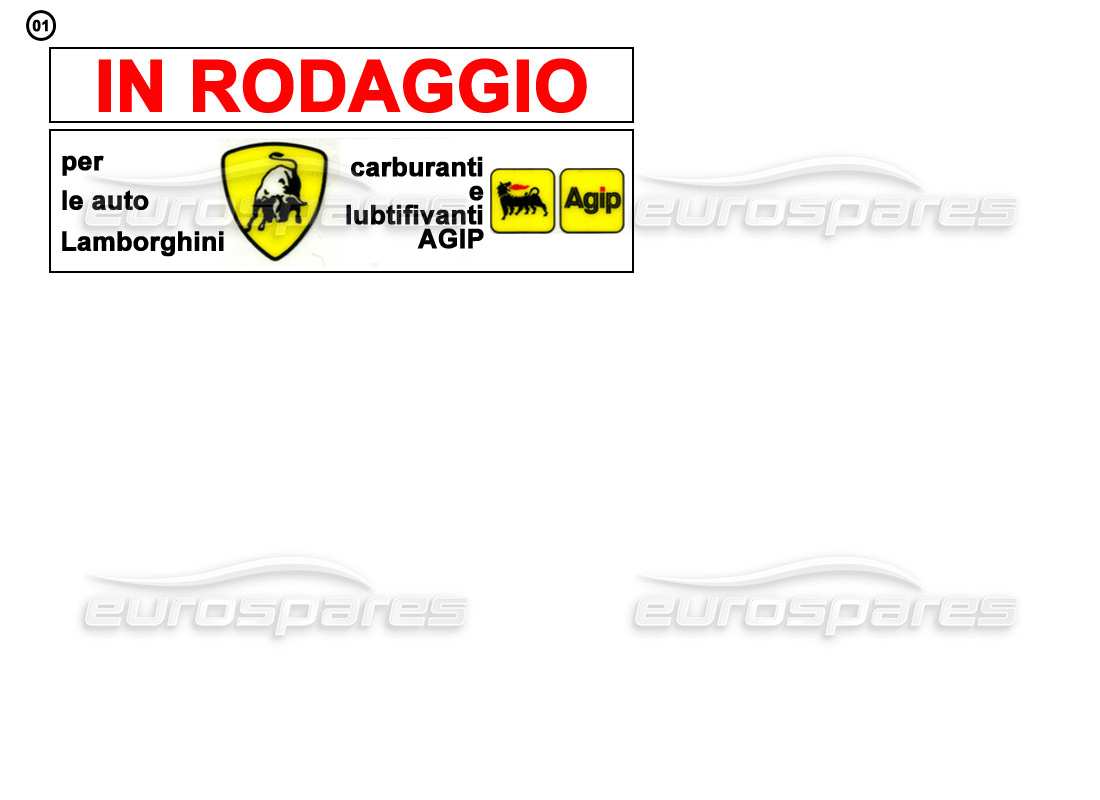 Lamborghini Miscellaneous Lamborghini Adesivi - Vetrofanie Diagramma delle parti