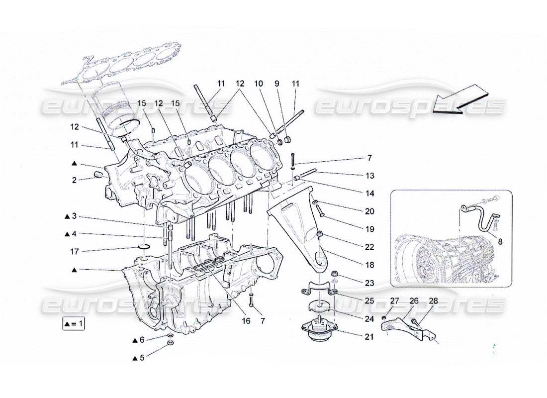 Maserati QTP. (2010) 4.2 BASAMENTO Diagramma delle parti