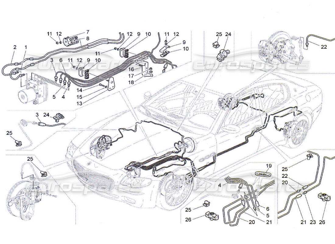 Maserati QTP. (2010) 4.2 linee Diagramma delle parti