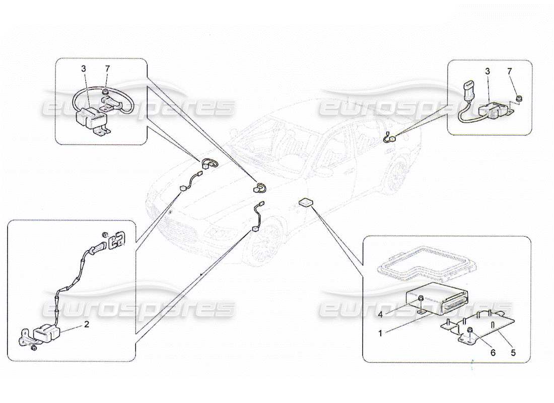 Maserati QTP. (2010) 4.2 Diagramma delle parti del controllo elettronico (sospensione).
