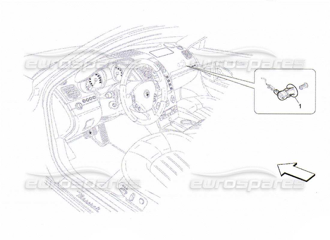 Maserati QTP. (2010) 4.2 Passenger'S Airbag-Deactivation Diagramma delle parti