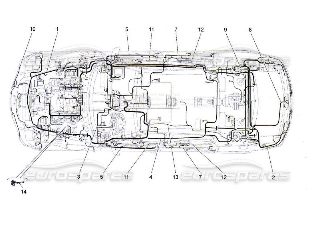 Maserati QTP. (2010) 4.2 CABLAGGIO PRINCIPALE Diagramma delle parti