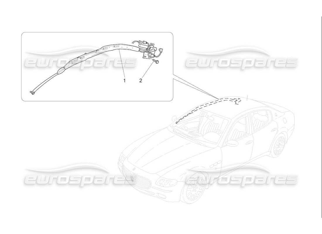 Maserati QTP. (2008) 4.2 auto SISTEMA SACCHETTO PER FINESTRA Diagramma delle parti