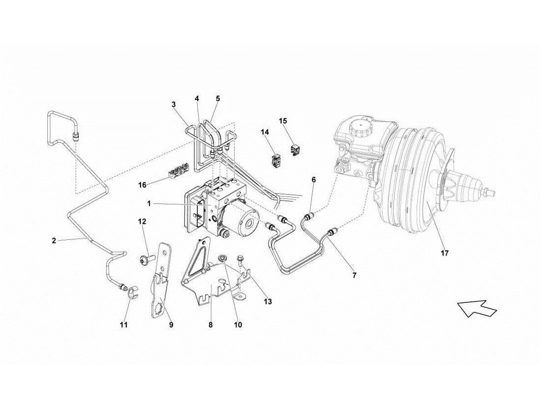 Lamborghini Gallardo LP560-4s update Regolazione delle forze di trattenuta Diagramma delle parti