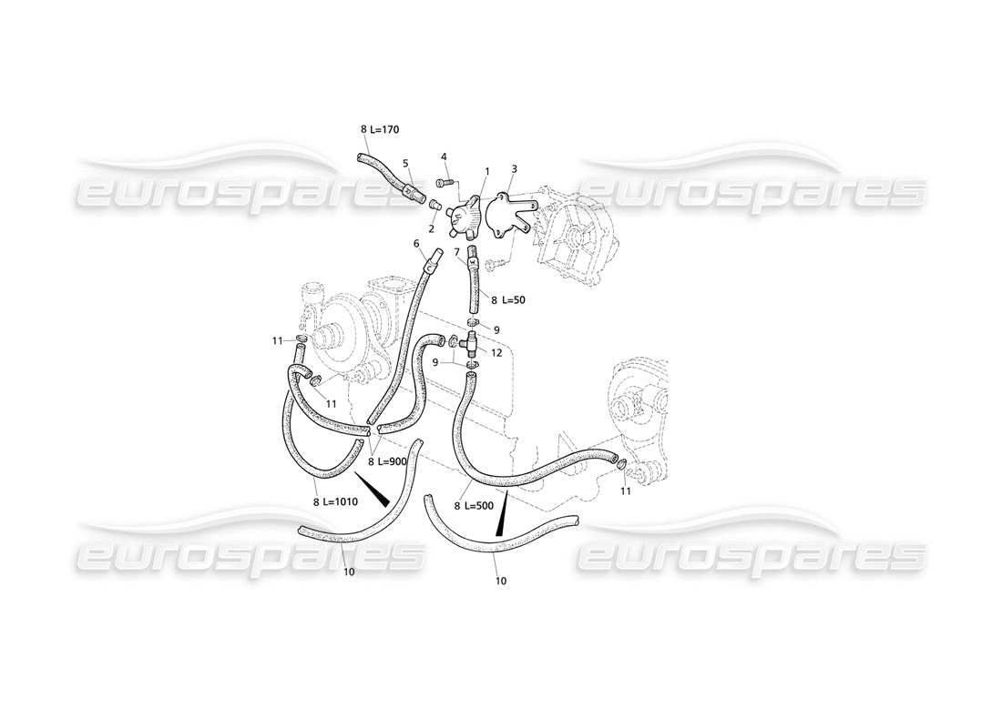 Maserati QTP V8 Evoluzione Aumenta il sistema di controllo Diagramma delle parti
