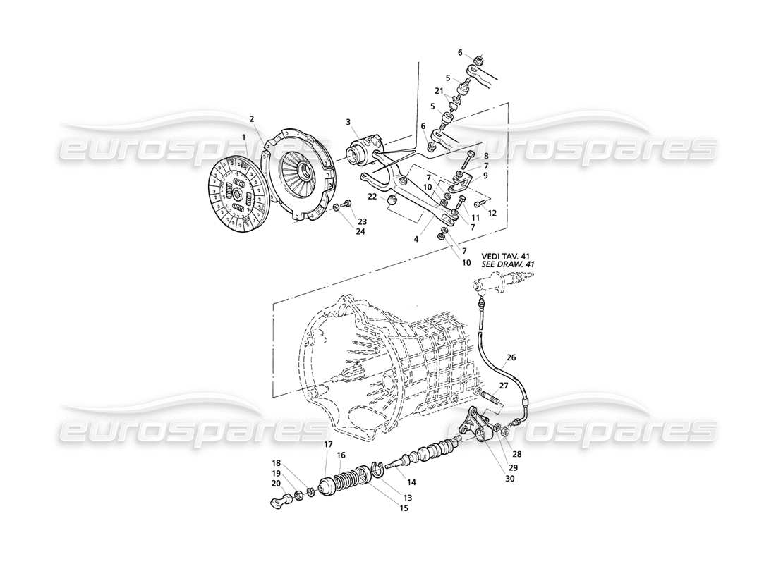 Maserati QTP V8 Evoluzione Frizione Diagramma delle parti