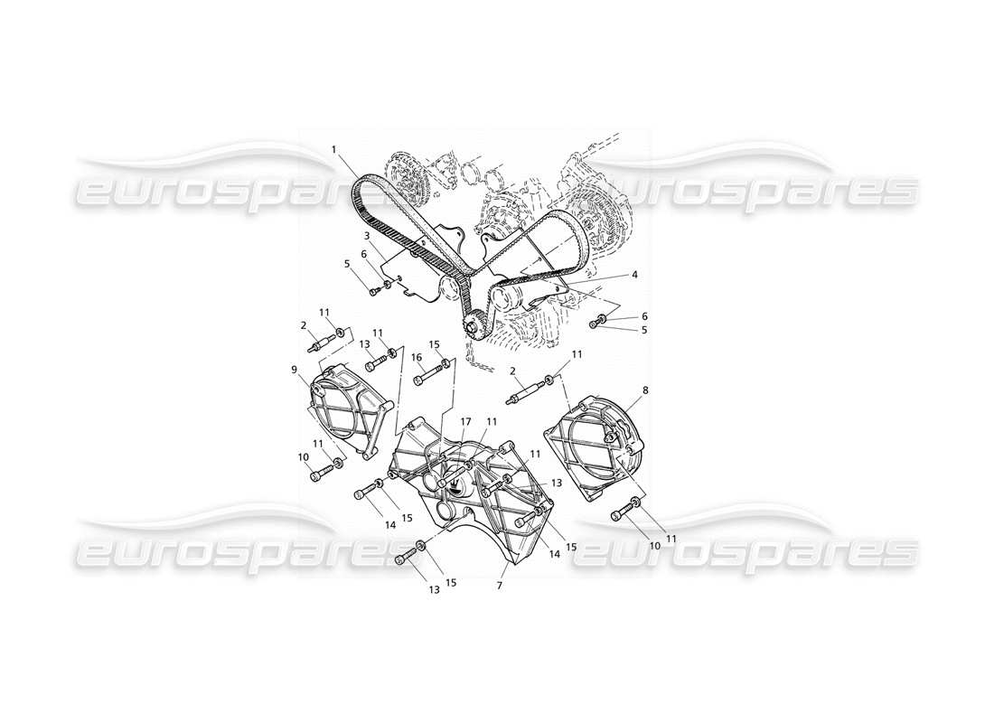 Maserati QTP V6 Evoluzione comando di cronometraggio e coperture Diagramma delle parti