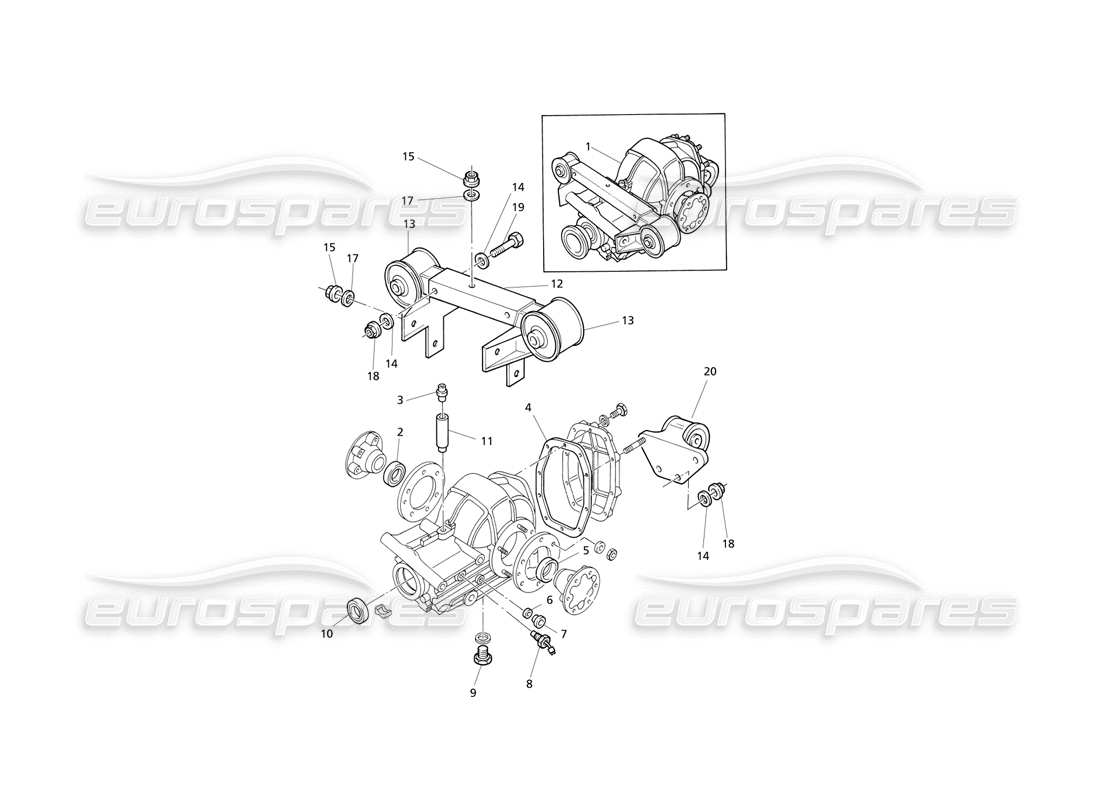 Maserati QTP V6 Evoluzione Parti esterne differenziali Diagramma delle parti