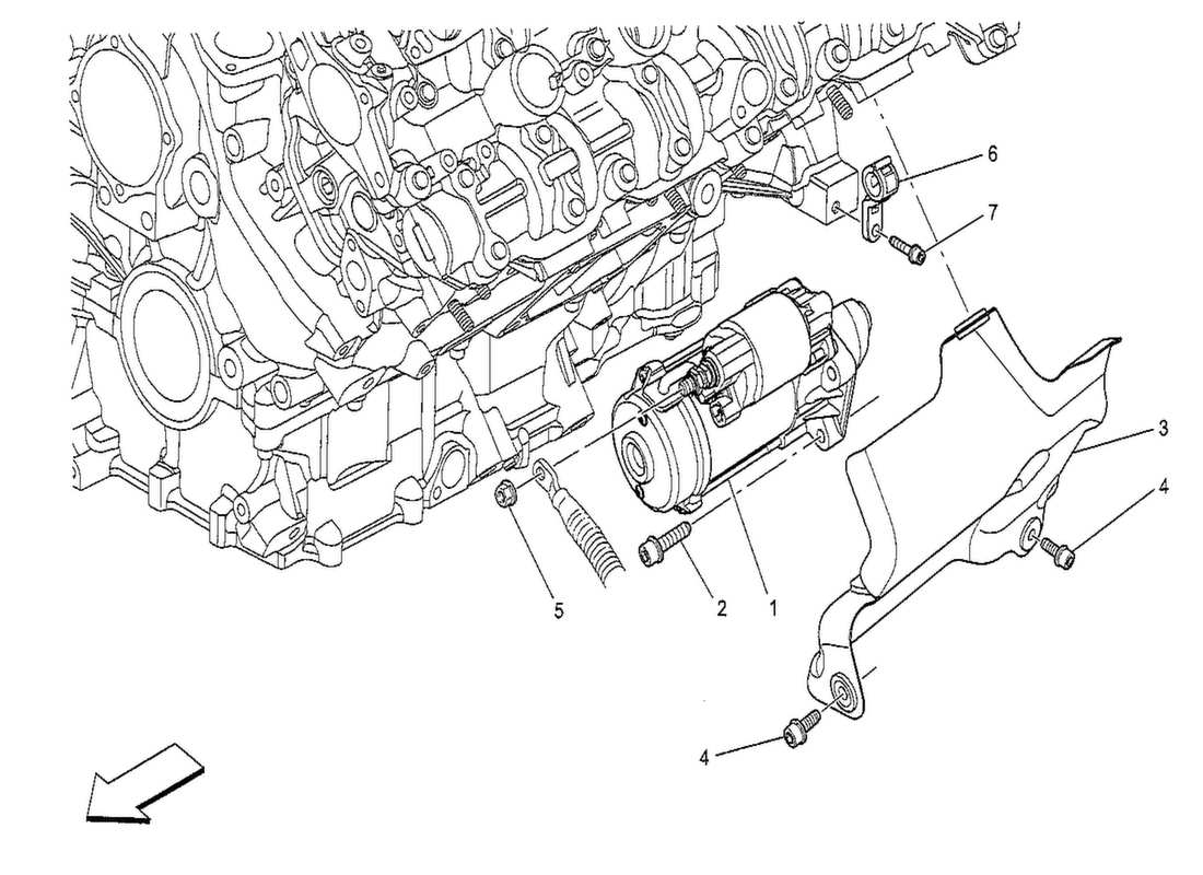 Maserati QTP. V8 3.8 530bhp 2014 controllo elettronico: accensione motore Diagramma delle parti