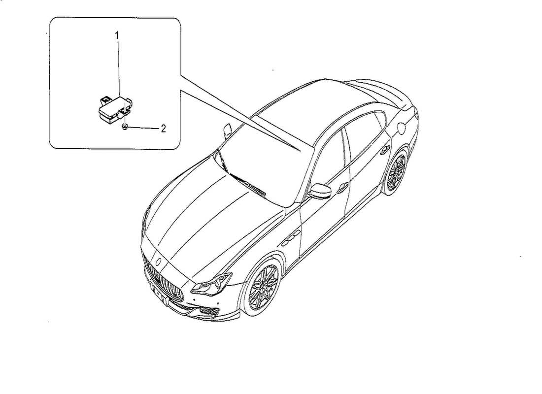 Maserati QTP. V8 3.8 530bhp 2014 sistema di monitoraggio della pressione dei pneumatici Diagramma delle parti