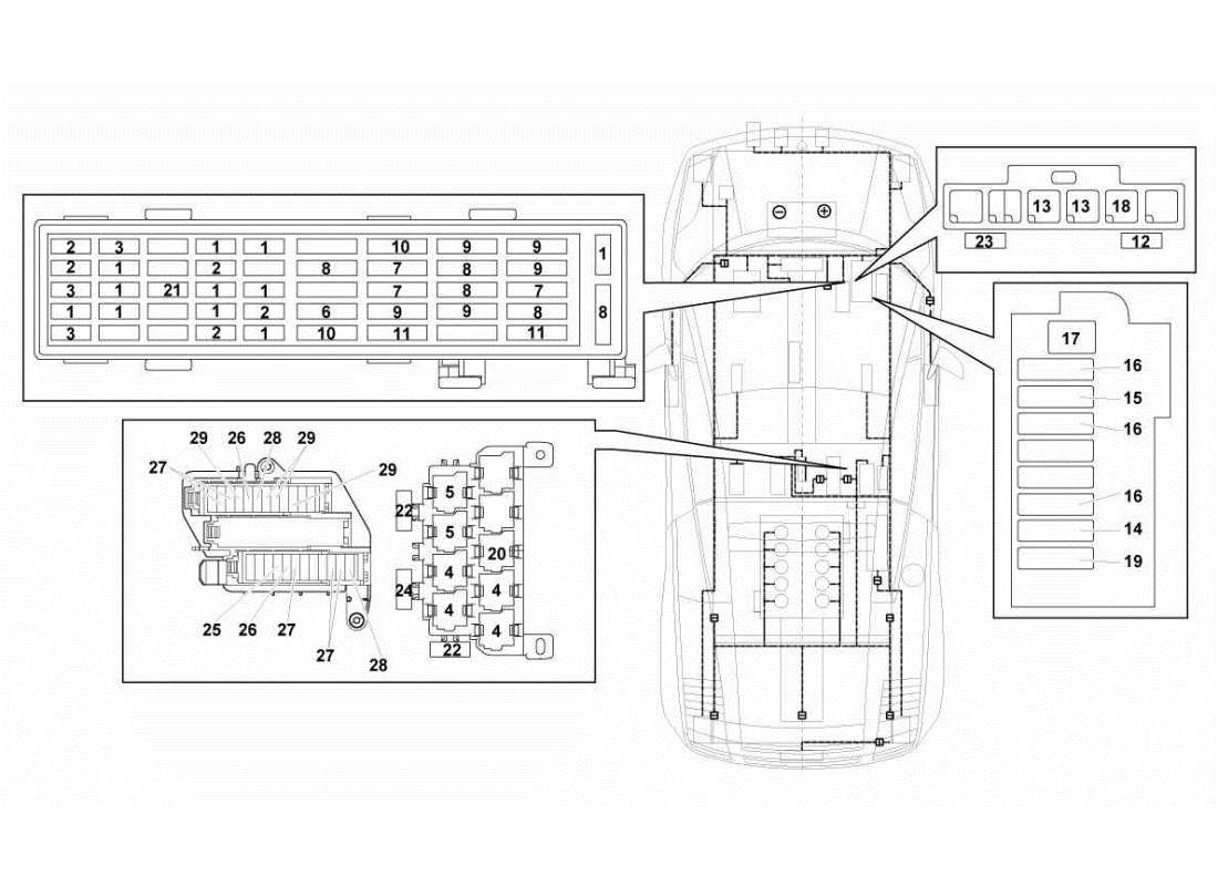 Lamborghini Gallardo STS II SC Sistema elettrico Diagramma delle parti