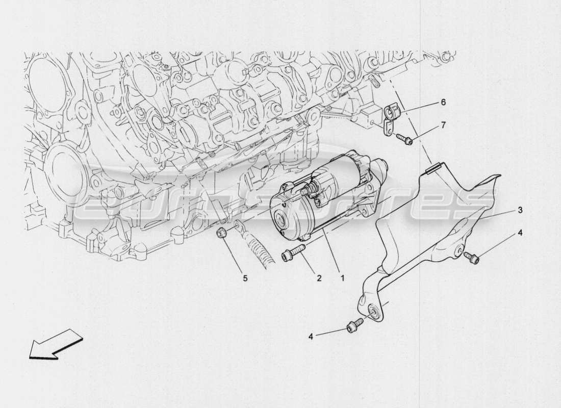 Maserati QTP. V8 3.8 530bhp Auto 2015 Controllo elettronico: accensione Diagramma delle parti