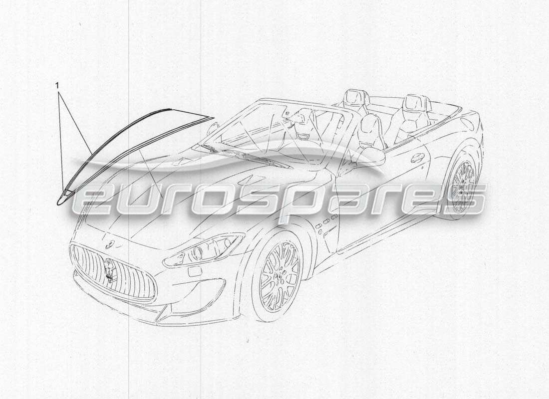 Maserati GranCabrio MC Centenario Profili Scudi E Pannelli Di Copertura Diagramma delle parti