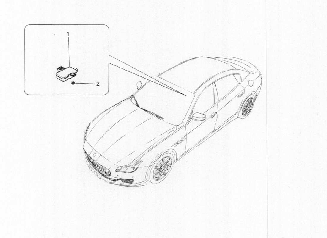 Maserati QTP. V6 3.0 BT 410bhp 2015 sistema di monitoraggio della pressione dei pneumatici Diagramma delle parti