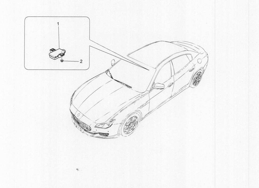 Maserati QTP. V6 3.0 TDS 275bhp 2017 sistema di monitoraggio della pressione dei pneumatici Diagramma delle parti