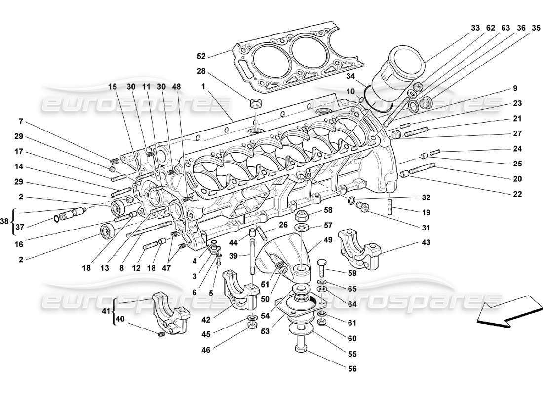 Ferrari 550 Maranello BASAMENTO Diagramma delle parti