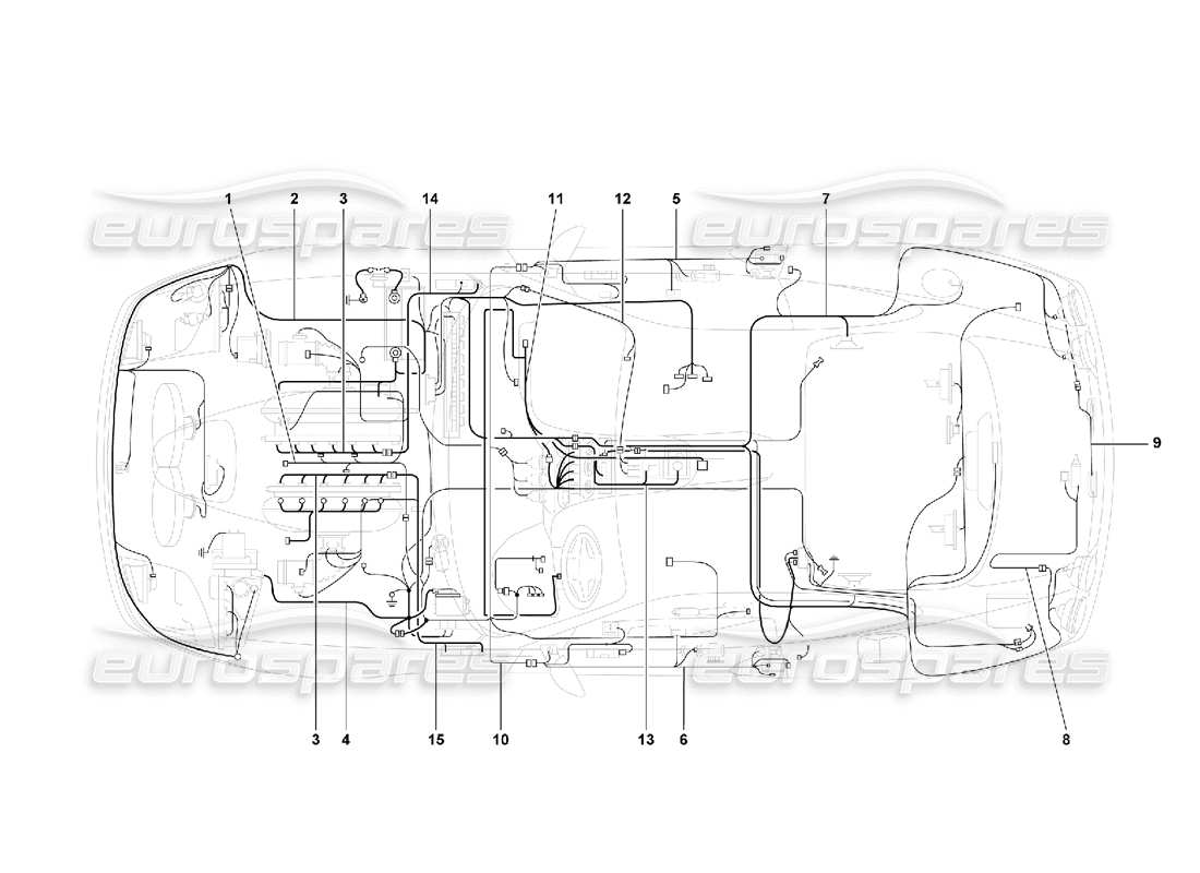Ferrari 550 Maranello Sistema elettrico Diagramma delle parti