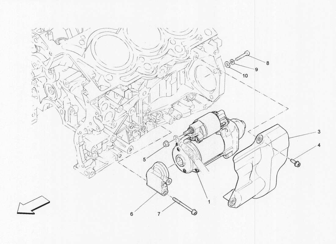 Maserati QTP. V6 3.0 BT 410bhp 2wd 2017 controllo elettronico: accensione motore Diagramma delle parti