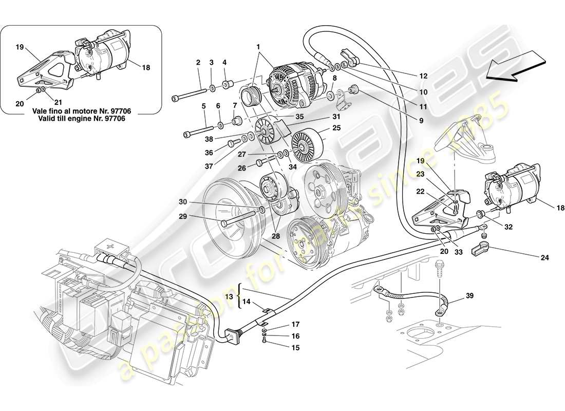 Part diagram containing part number 222003