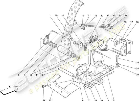 a part diagram from the Ferrari F430 Coupe (Europe) parts catalogue