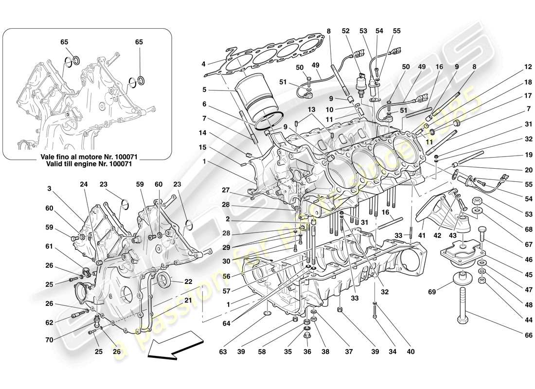 Ferrari F430 Spider (USA) BASAMENTO Diagramma delle parti