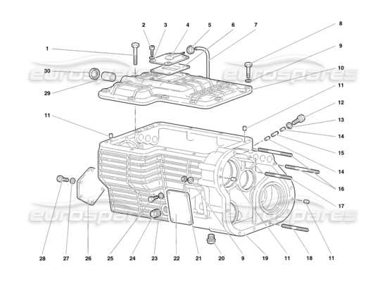 a part diagram from the Lamborghini Diablo SV (1998) parts catalogue