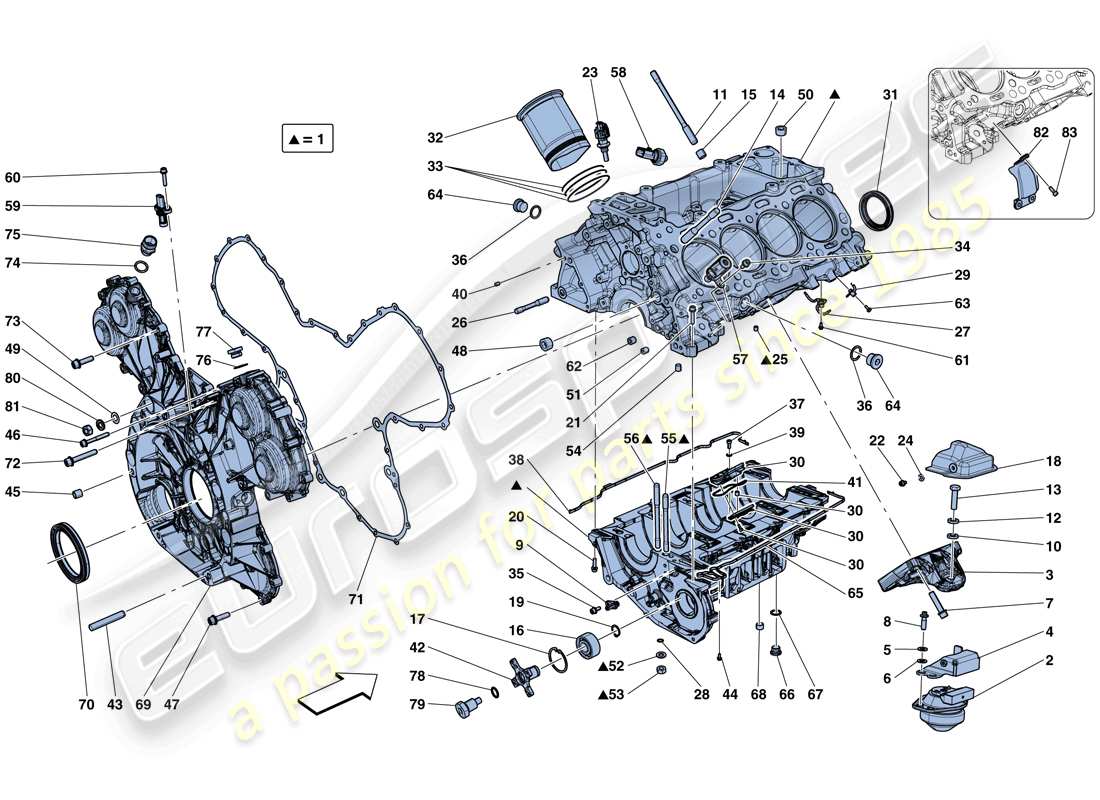 Ferrari 488 Spider (RHD) BASAMENTO Diagramma delle parti