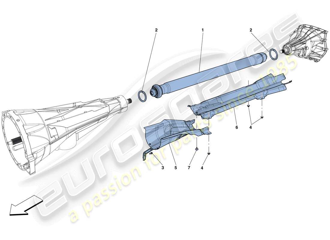 Ferrari GTC4 Lusso T (EUROPA) Tubo di trasmissione Diagramma delle parti