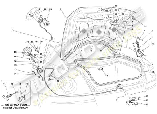 a part diagram from the Ferrari 599 GTB Fiorano (Europe) parts catalogue