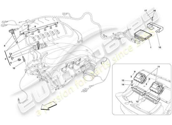 a part diagram from the Ferrari 599 GTO (EUROPE) parts catalogue