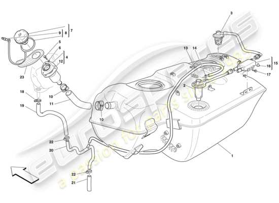 a part diagram from the Ferrari 599 SA Aperta (Europe) parts catalogue