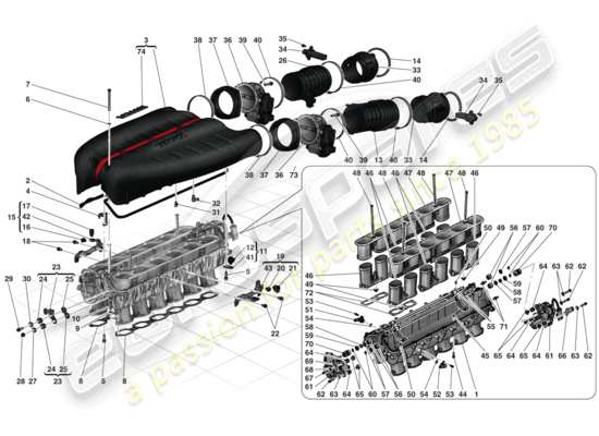 a part diagram from the Ferrari LaFerrari (Europe) parts catalogue