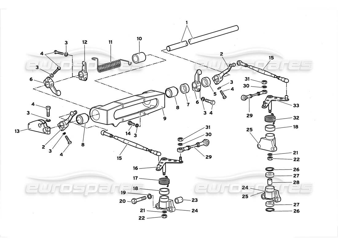 Diagramma delle parti Lamborghini Diablo GT (1999) Cavi dell'acceleratore