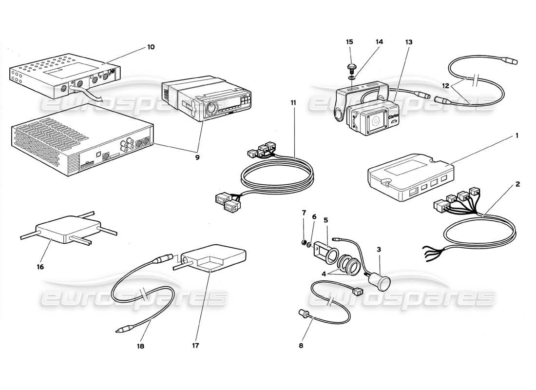 Diagramma delle parti Lamborghini Diablo GT (1999) Sistema elettrico