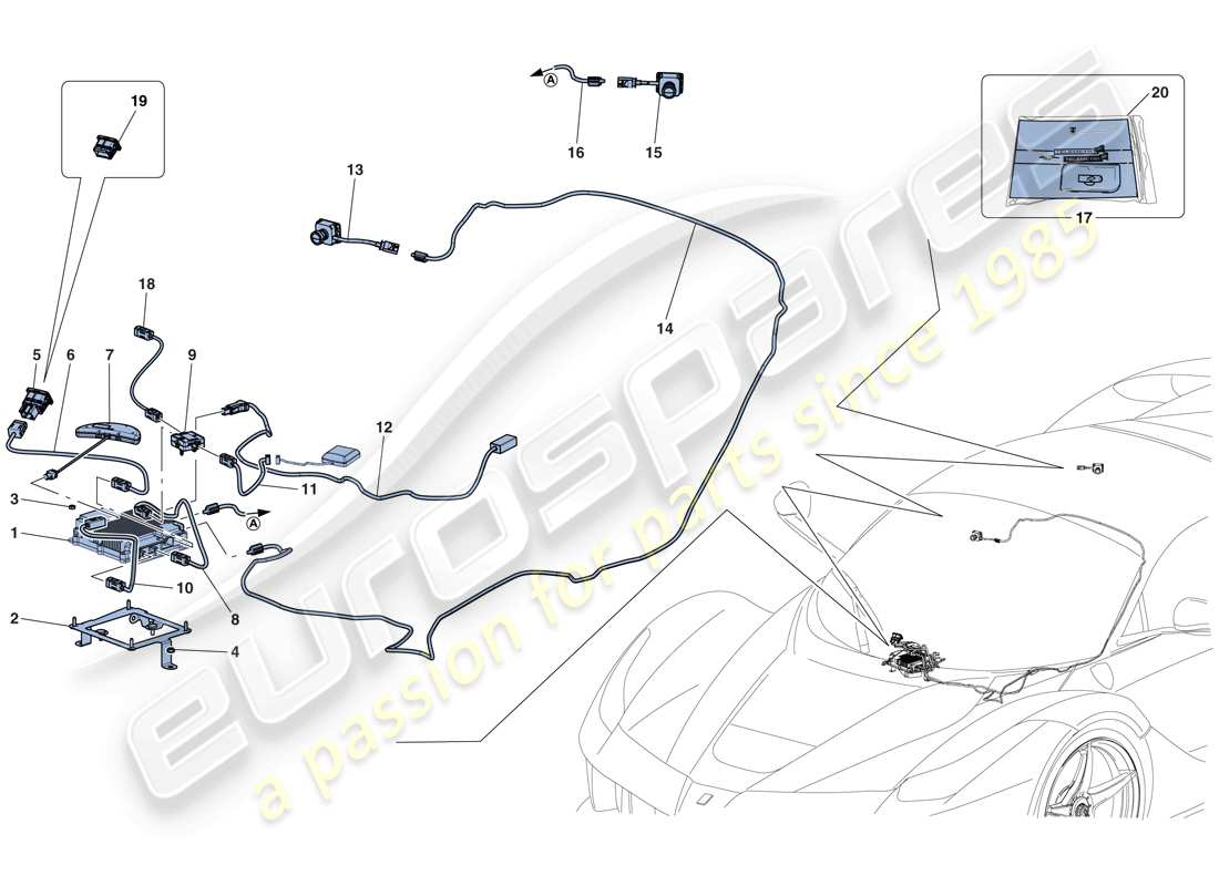 Ferrari LaFerrari Aperta (USA) TELEMETRIA - ACQUISIZIONE DATI Diagramma delle parti