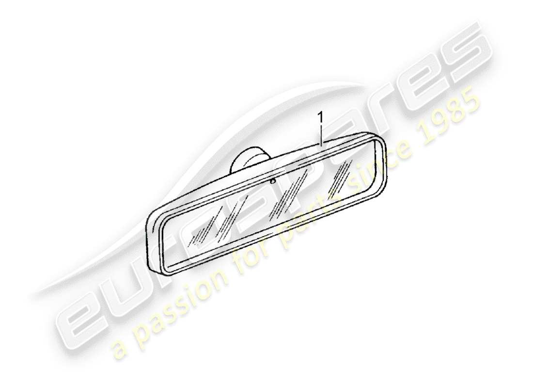 Porsche Classic accessories (1950) specchietto retrovisore interno Diagramma delle parti