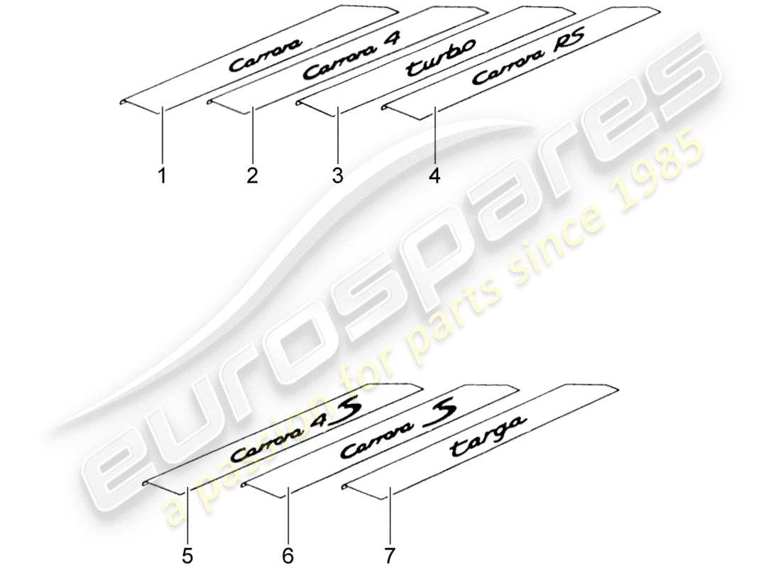 Porsche Classic accessories (1962) battitacco - pannello sottoporta Diagramma delle parti