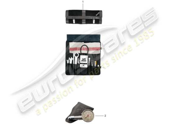 a part diagram from the Porsche Classic accessories (1965) parts catalogue