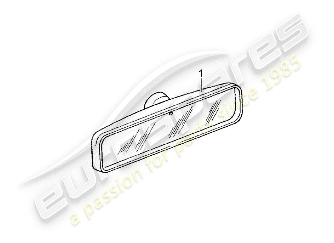 Porsche Classic accessories (1968) specchietto retrovisore interno Diagramma delle parti