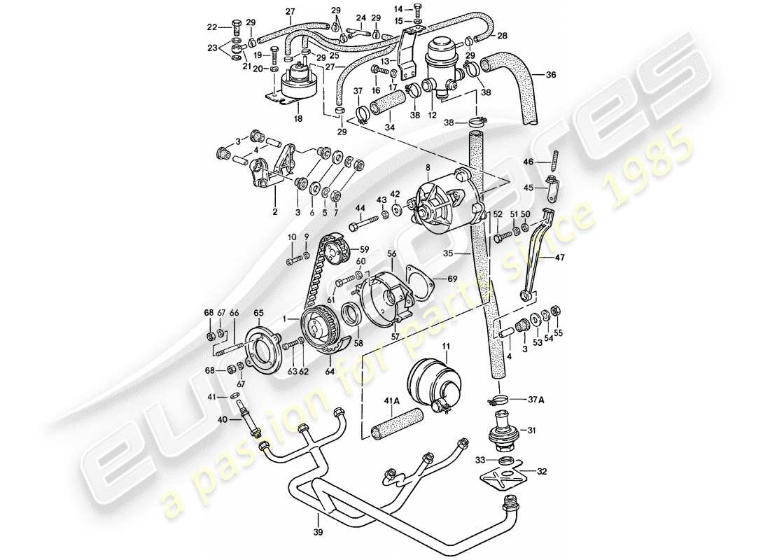 Porsche 911 (1978) INIEZIONE ARIA Diagramma delle parti