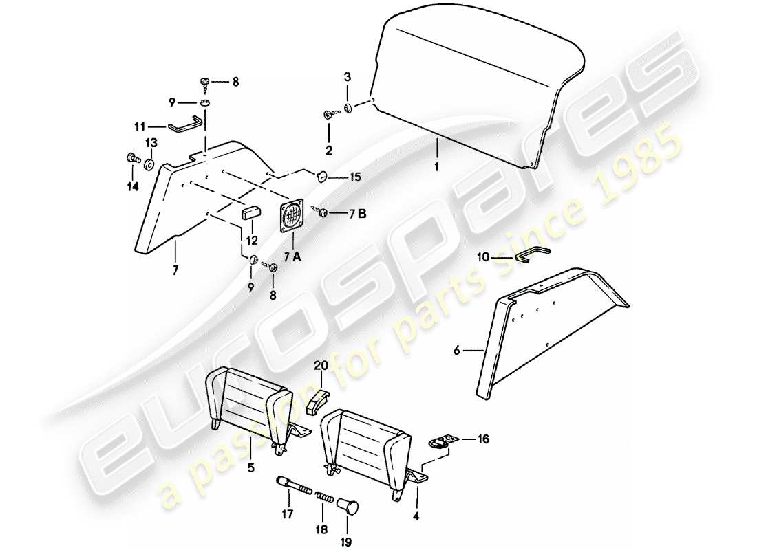 Porsche 911 (1978) ATTREZZATURE INTERNE Diagramma delle parti