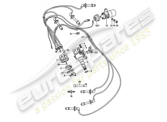 a part diagram from the Porsche 911 Turbo (1977) parts catalogue