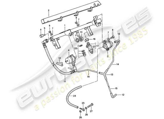 a part diagram from the Porsche 944 (1987) parts catalogue