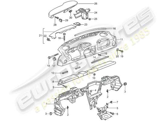 a part diagram from the Porsche 996 GT3 (2004) parts catalogue